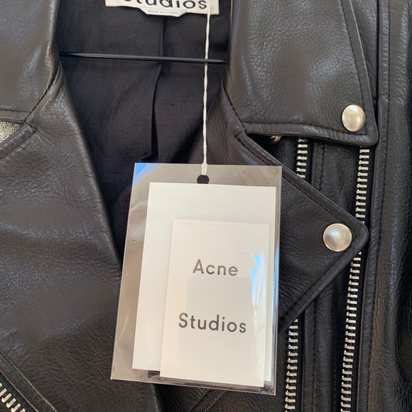 Acne Studios Men’s Leather Moto Jacket - Picture 11 of 15